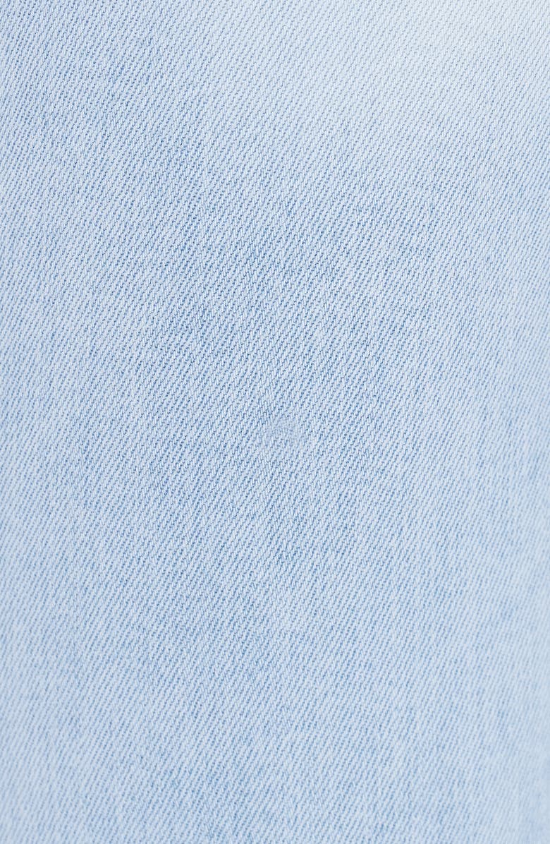 Bayeas High Waist Fray Hem Ankle Flare Jeans, Alternate, color, Light Blue