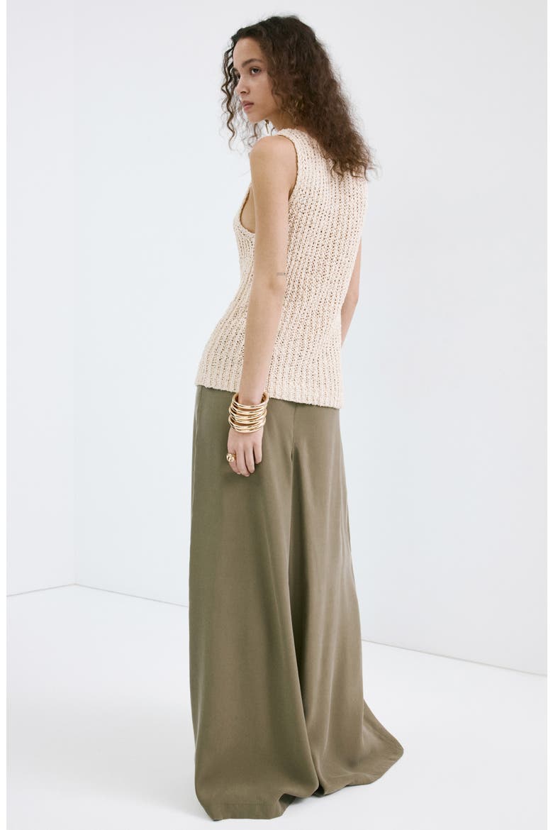 High Waist Wide Leg Pants, Alternate, color, KHAKI GREEN