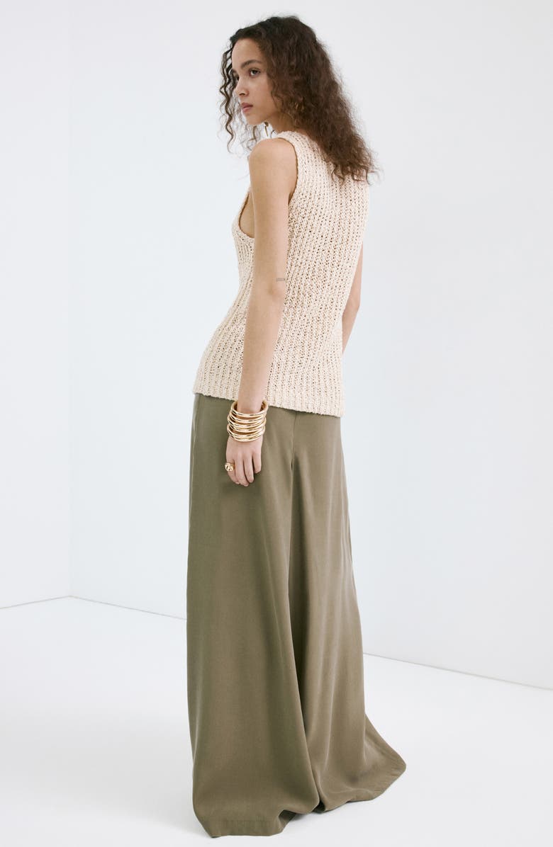 MANGO High Waist Wide Leg Pants, Alternate, color,