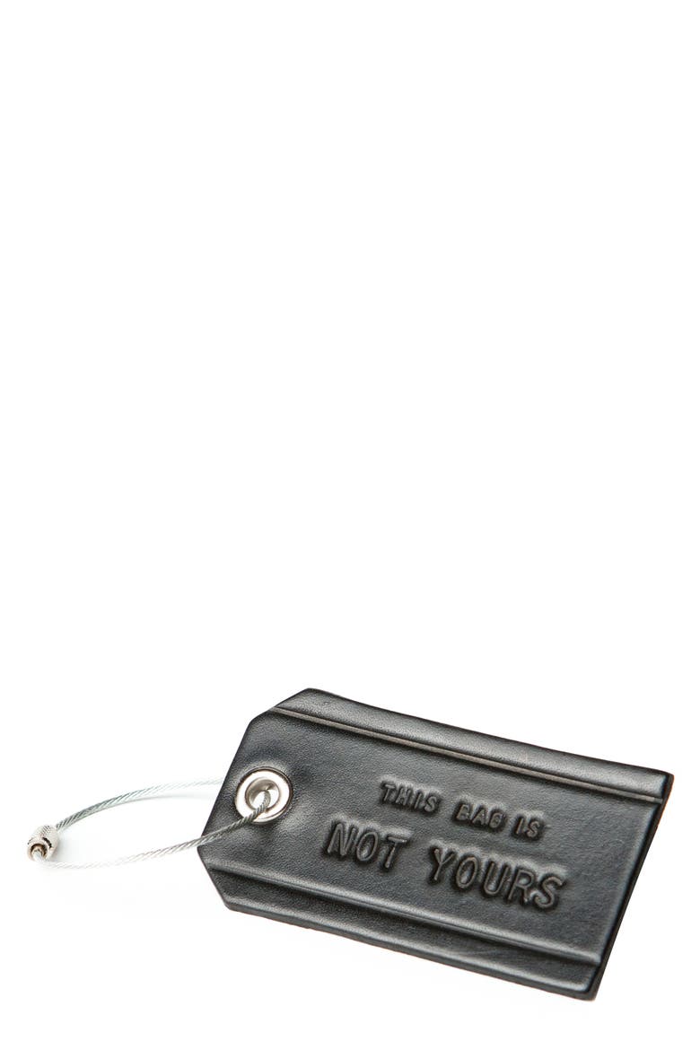 This Bag Is Not Yours Luggage Tag, Main, color, BLACK