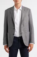 Canali Kei Trim Fit Shadow Plaid Super 130s Wool Sport Coat