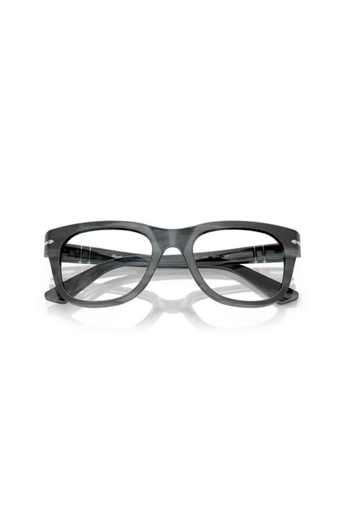 Persol 53mm Square Optical Glasses In Black