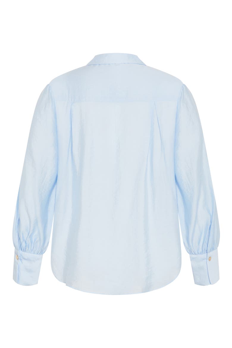 Elena Tie Waist Shirt, Alternate, color, SKY BLUE