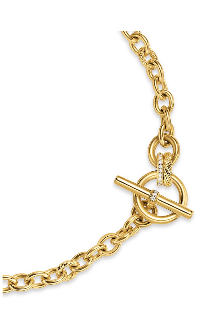 DY Mercer® Toggle Chain Necklace in 18K Yellow Gold with Diamonds, 12.7mm, Alternate, color, DIAMOND