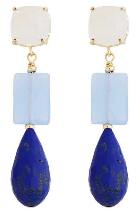 Linear Teardrop Earrings