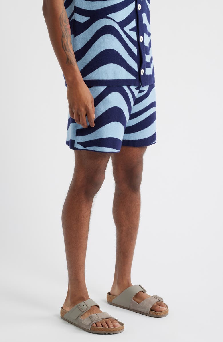 MAVRANS Wave Knit Shorts, Alternate, color, Blue