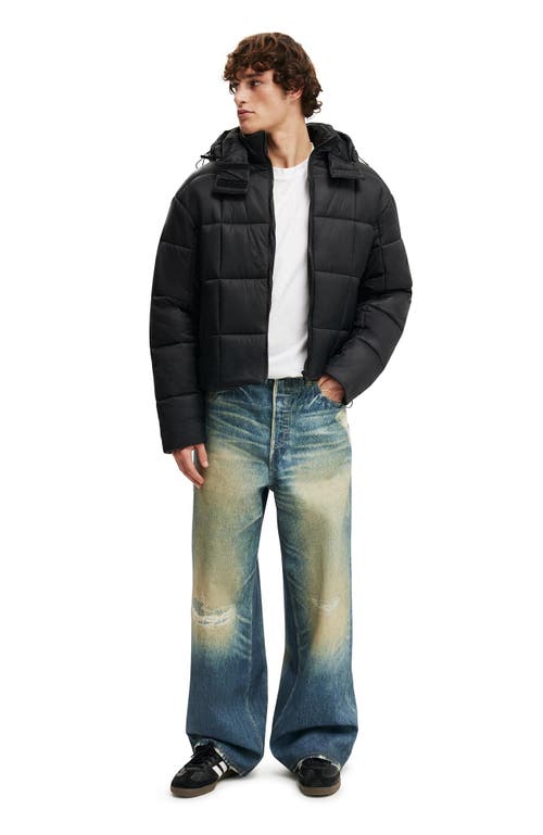 Cotton On Puffer Jacket In Black