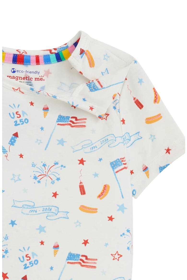 Kids' USA 250 Magnetic Fitted Two-Piece Pajamas, Alternate, color, USA25