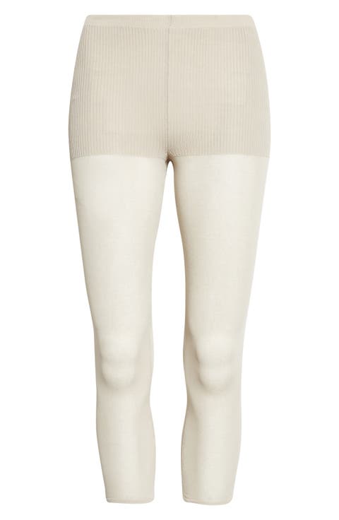 Meleta Cotton & Silk Blend Capri Leggings