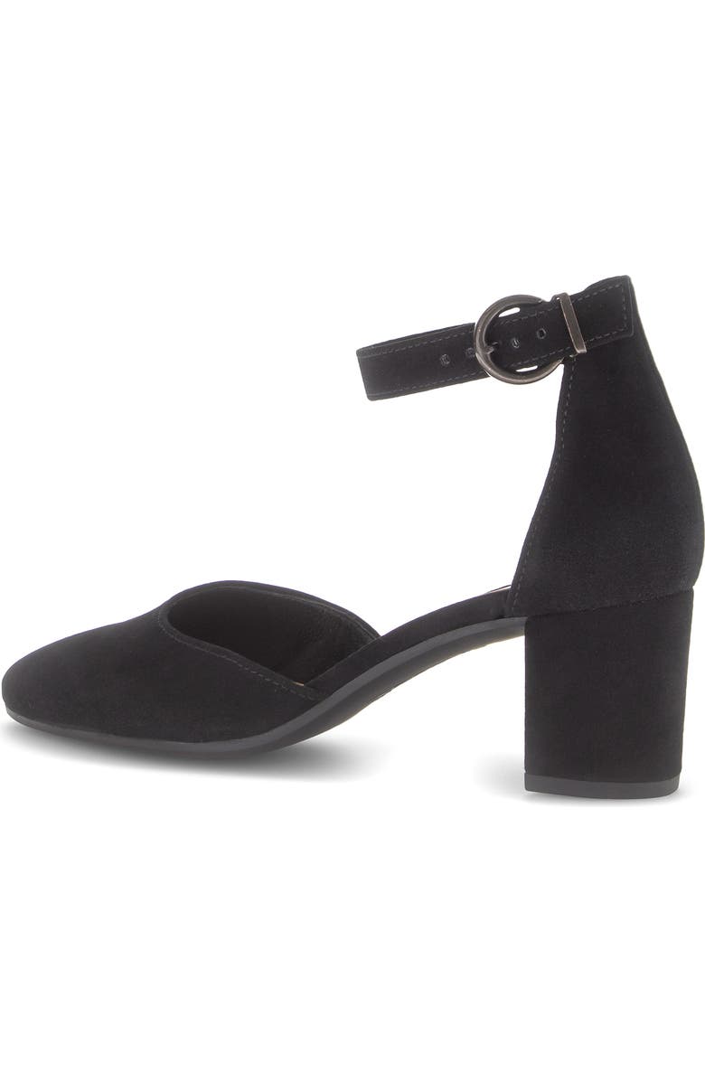 Gabor Ankle Strap Almond Toe Pump, Alternate, color, Black