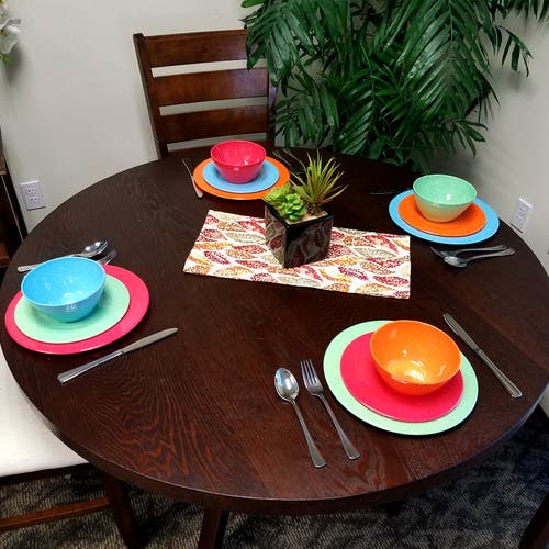Gibson Home Brist 12 Piece Melamine Dinnerware Set In Multi
