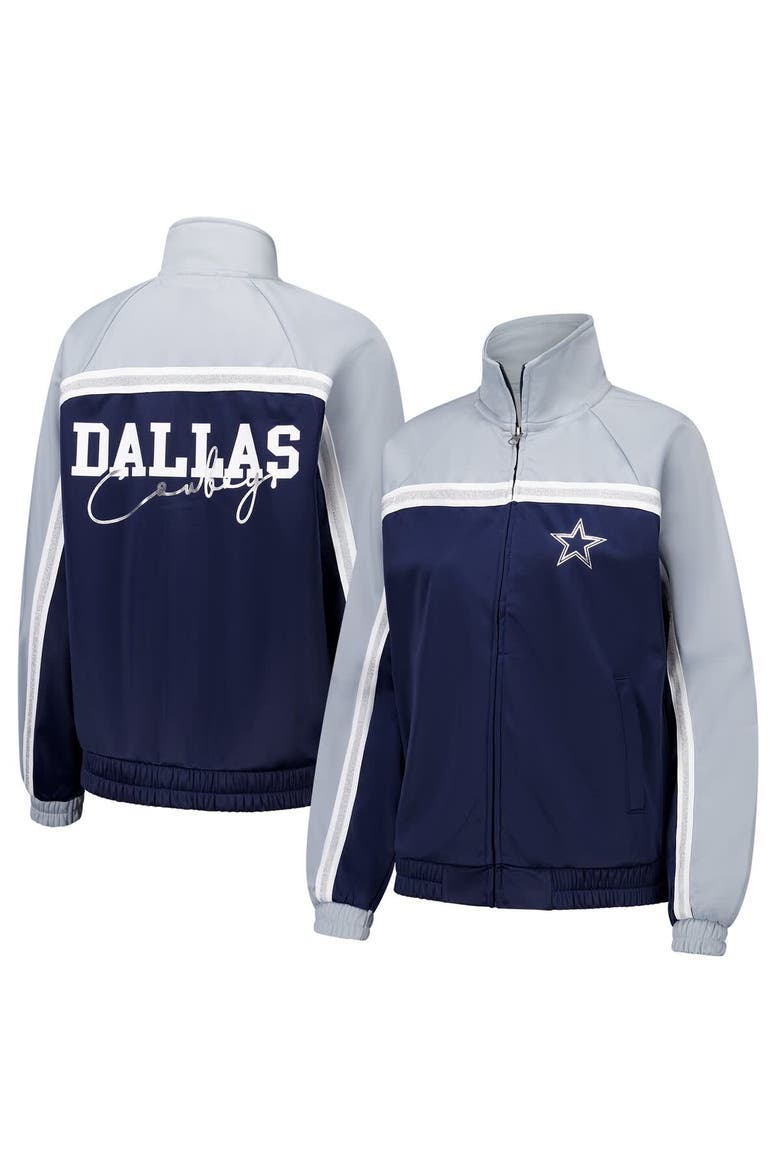 Women's G-III 4Her by Carl Banks Navy Dallas Cowboys Post Game Full-Zip Track Jacket, Main, color, Navy