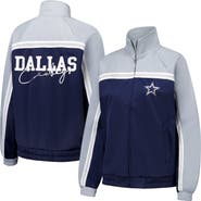 G-III 4HER BY CARL BANKS Women's G-III 4Her by Carl Banks Navy Dallas Cowboys Post Game Full-Zip Track Jacket