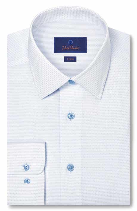 Trim Fit Micro Dobby Cotton Dress Shirt