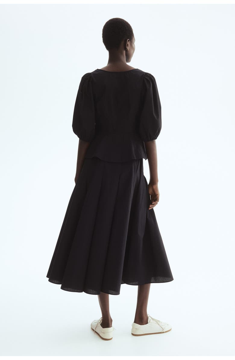 H&M Circular Poplin Skirt, Alternate, color, 