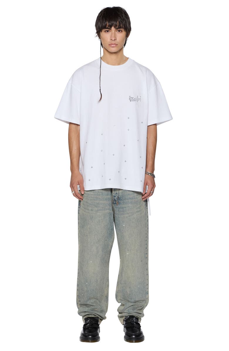 Ksubi Kplus Ekcess Oversize Embellished Cotton T-Shirt, Alternate, color, 