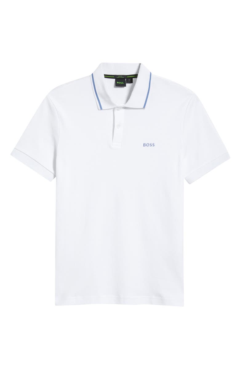 BOSS Paddy Cotton Polo, Alternate, color, White