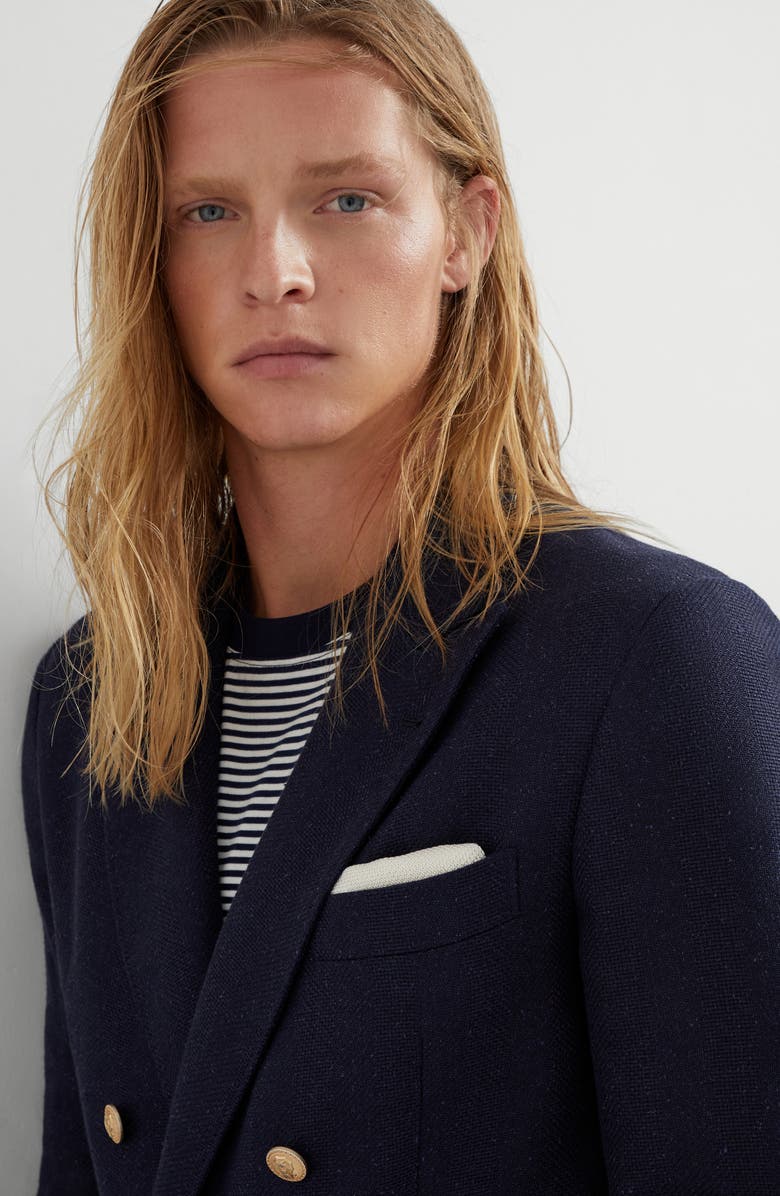 Brunello Cucinelli Diagonal deconstructed blazer, Alternate, color, 