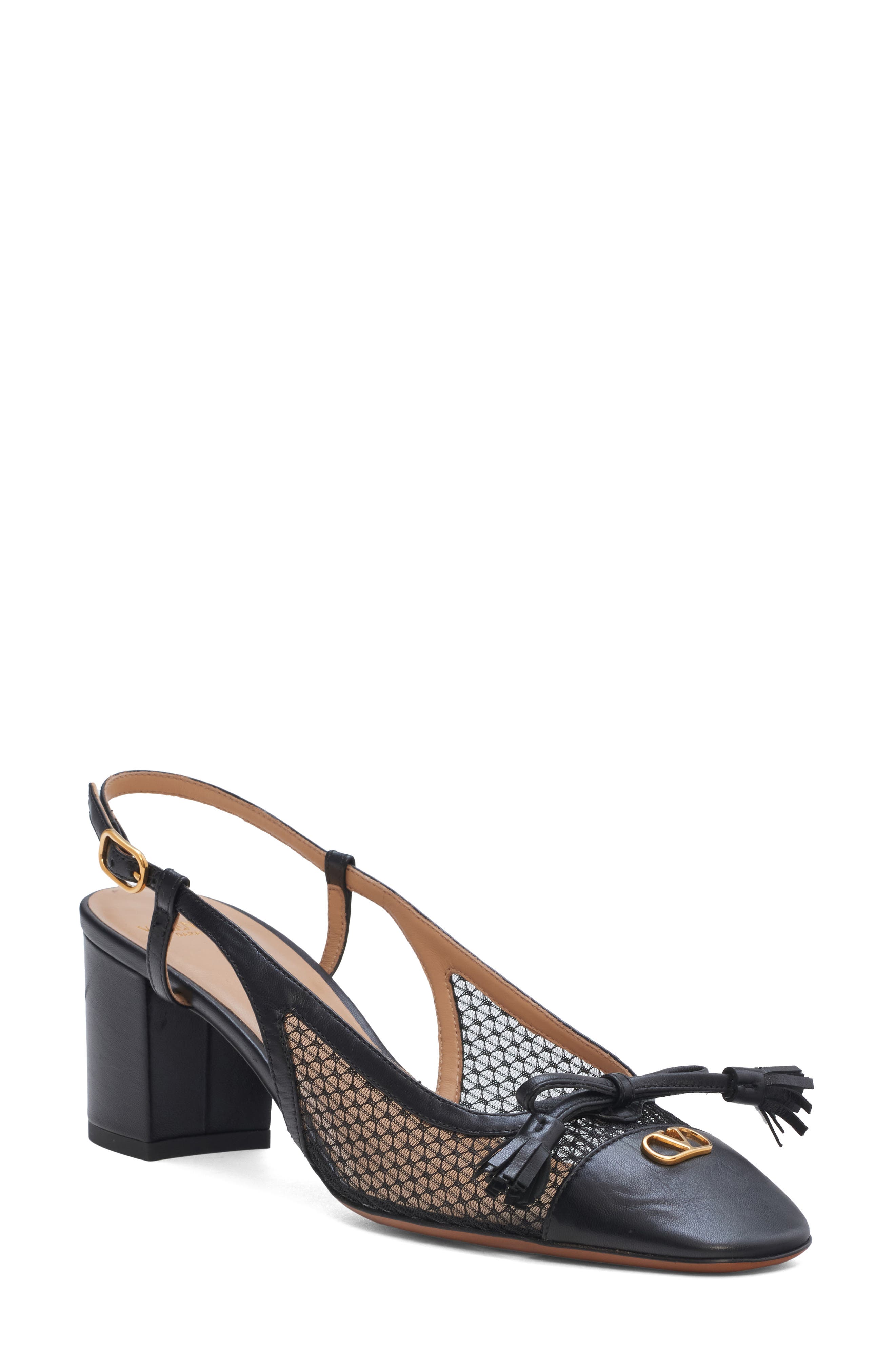 Valentino Garavani Valet Du Roi Slingback Pump, Main, color, Black