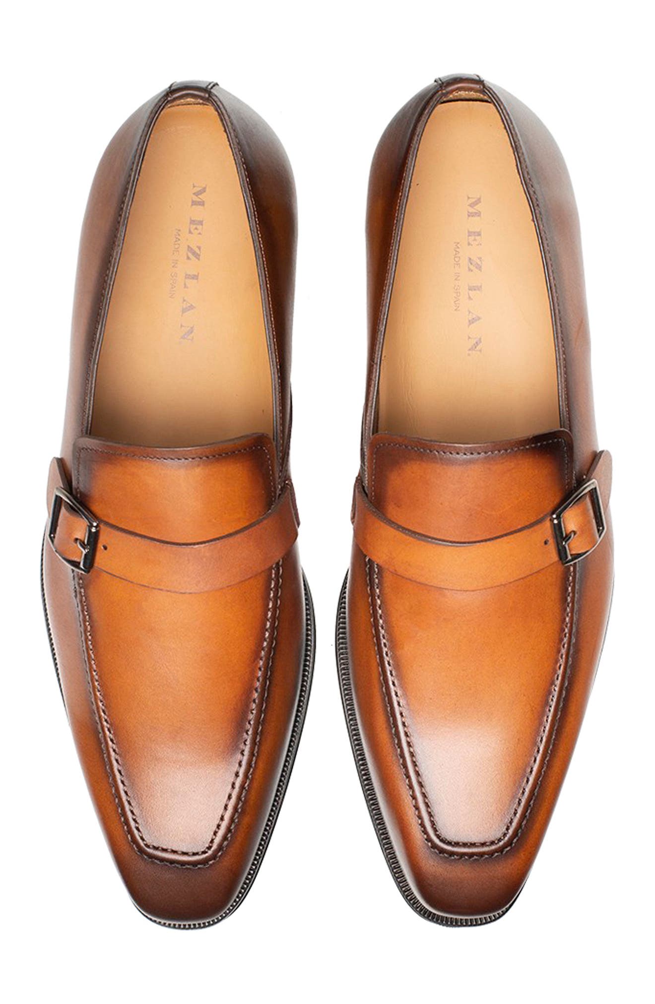 Mezlan Salato Leather Loafer, Alternate, color, Dark Cognac