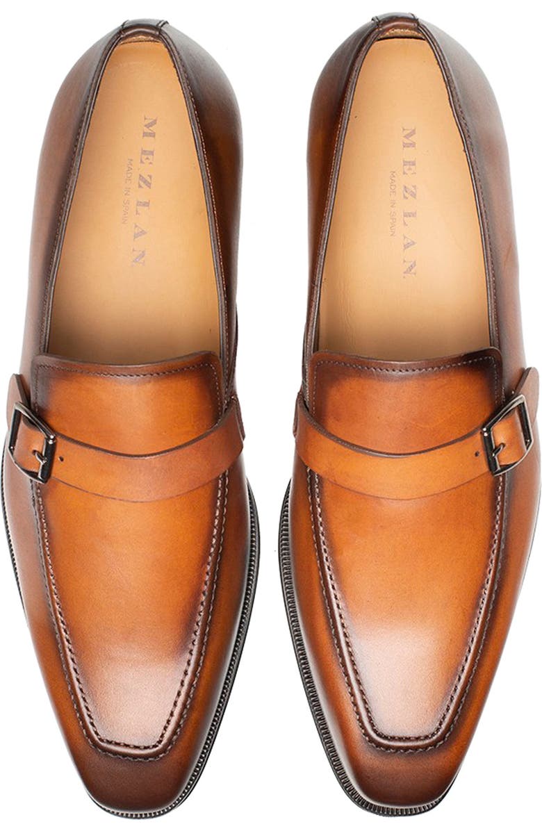 Mezlan Salato Leather Loafer, Alternate, color, Dark Cognac