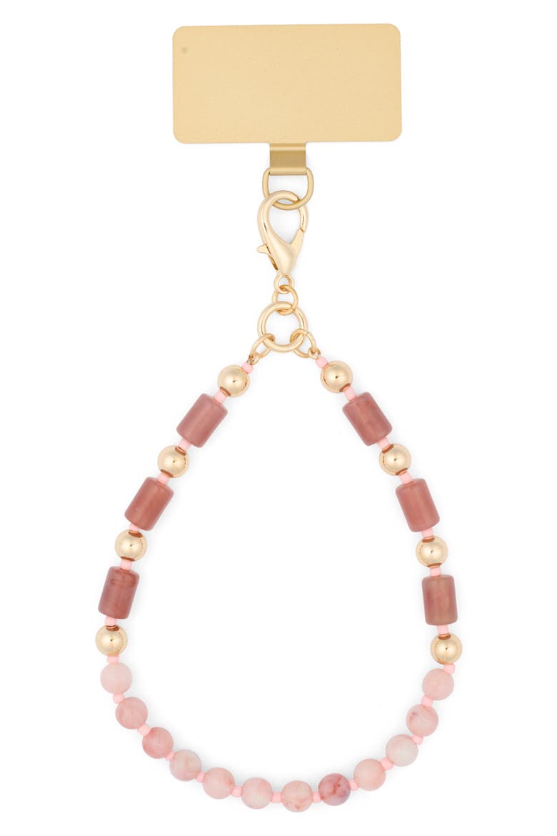 Beaded Phone Strap, Main, color, NEUTRAL MULTI- GOLD