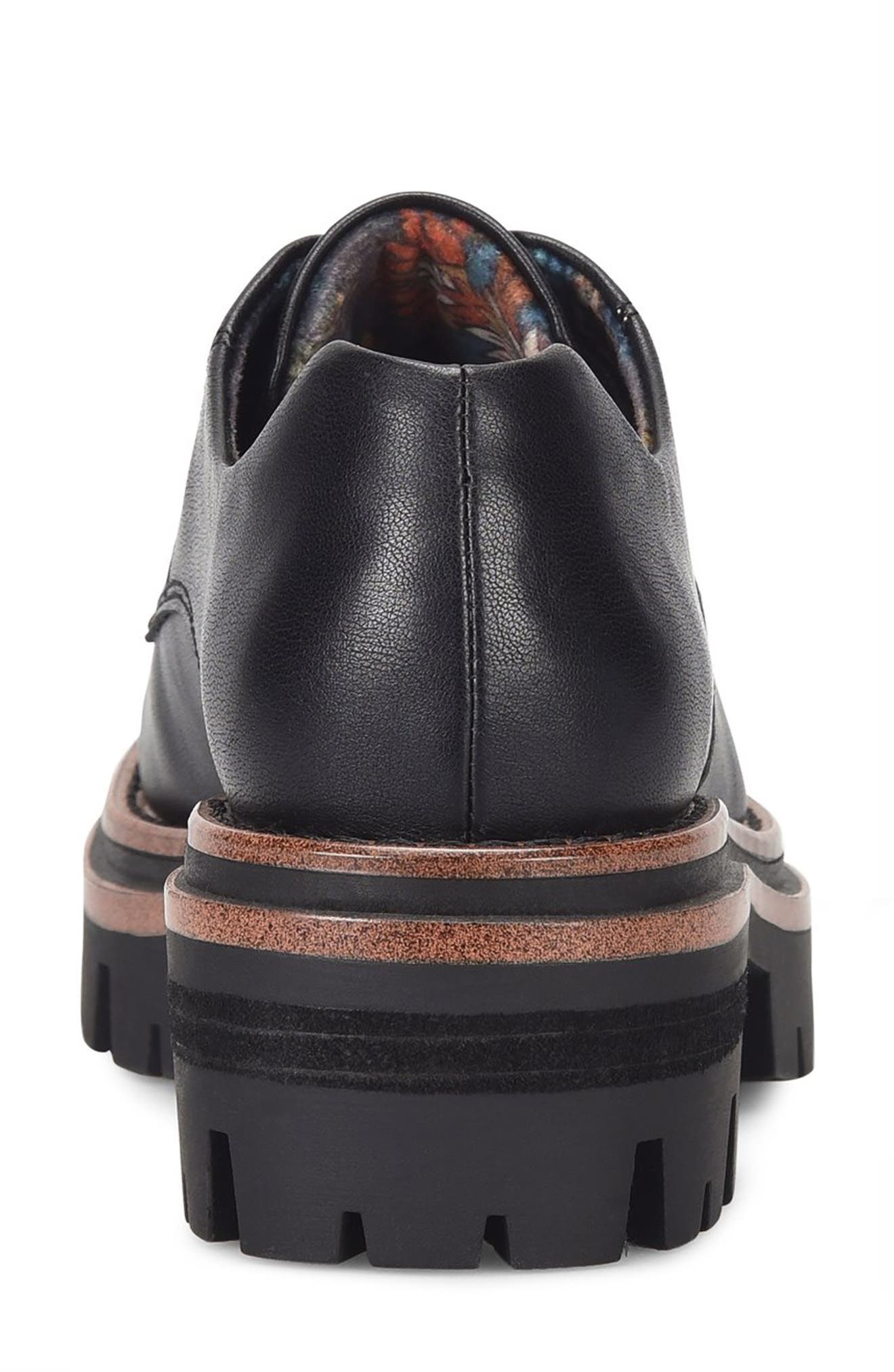 KORKS Veda Lug Sole Platform Derby, Alternate, color, Black