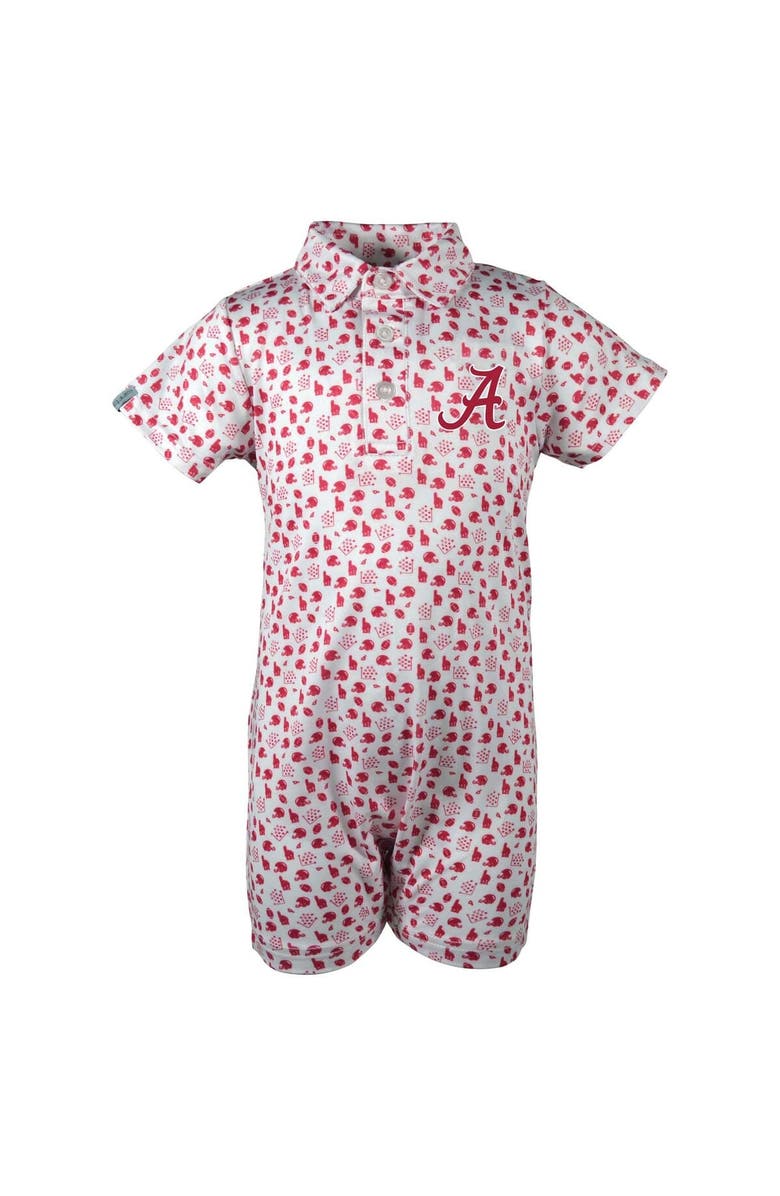 GARB Infant Garb White Alabama Crimson Tide Earnest Polo Romper, Main, color, White