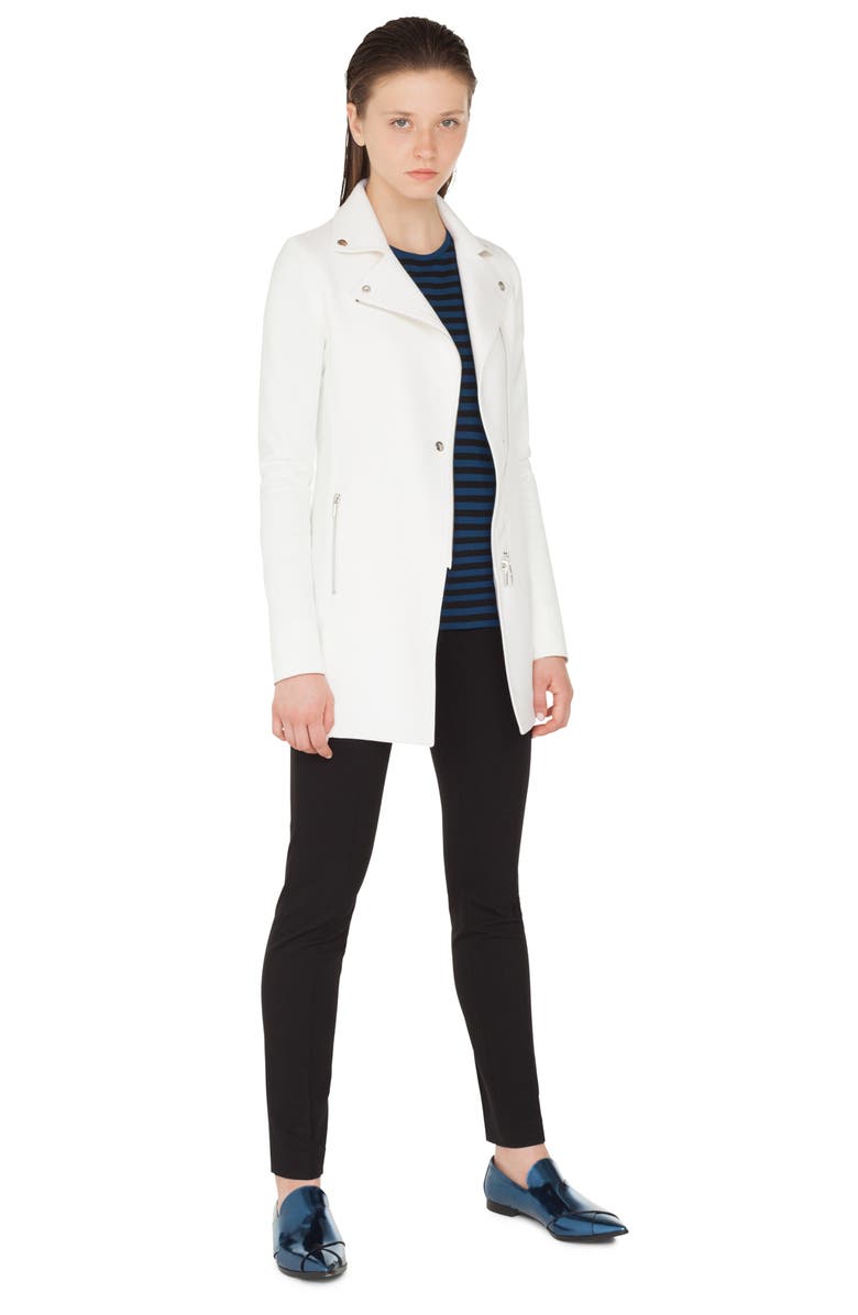 Akris punto Long Biker Jacket, Alternate, color,