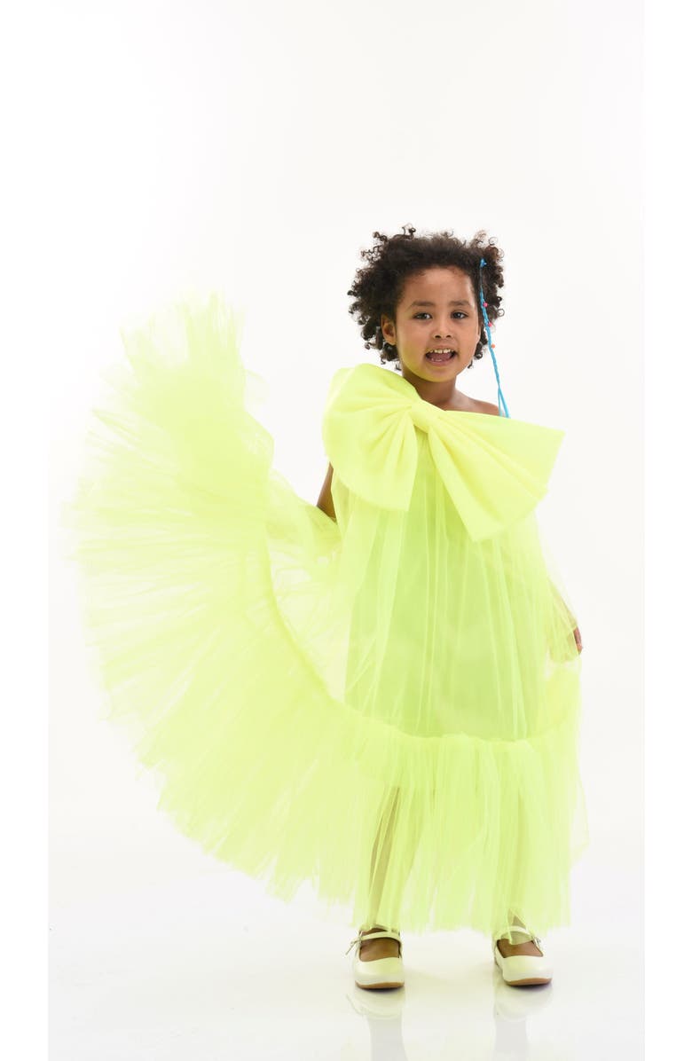 Tulleen Maggi Dress, Alternate, color, Neon Green