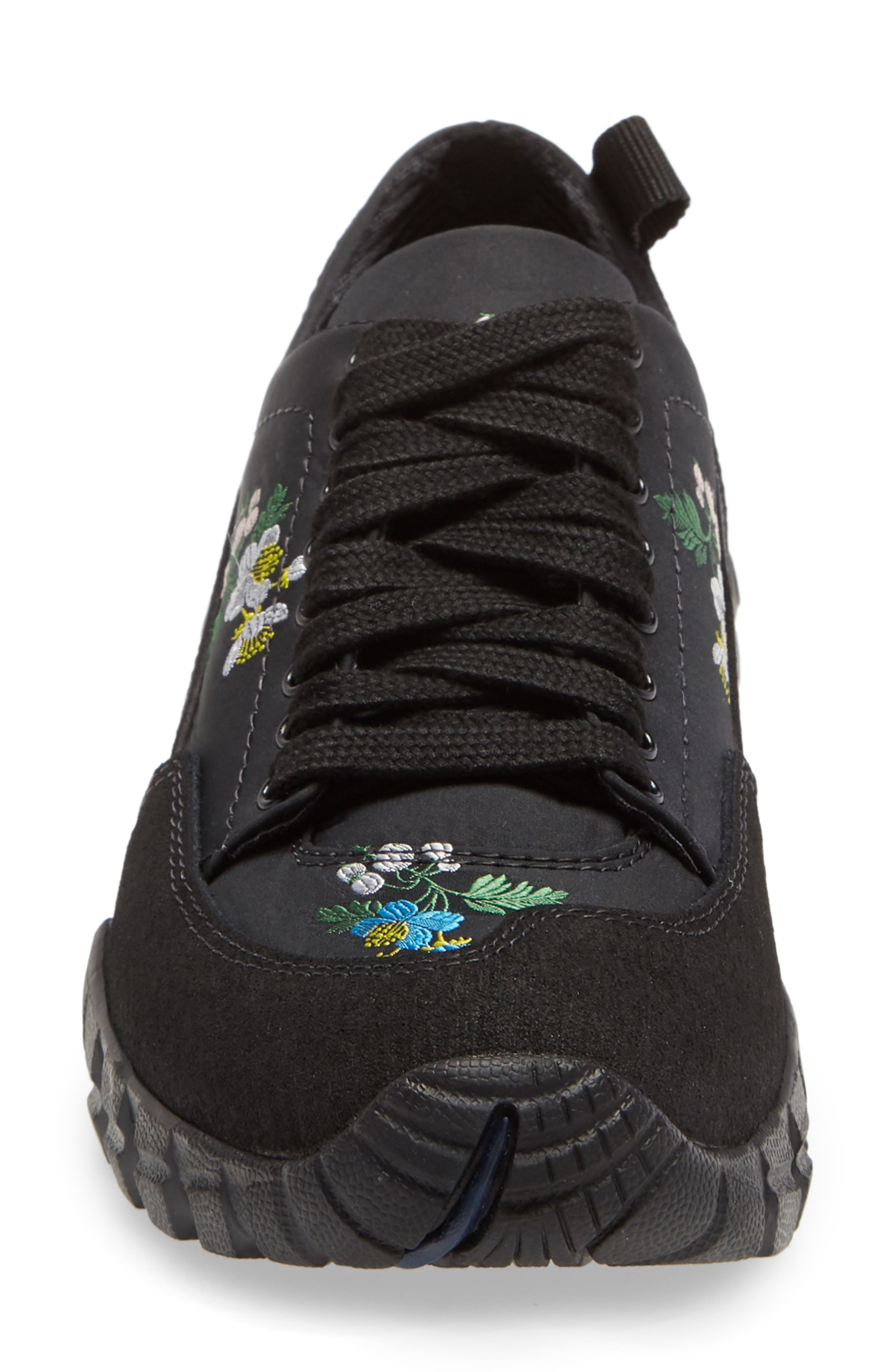 Cecilie Bahnsen Max Floral Embroidered Hiking Sneaker, Alternate, color, 