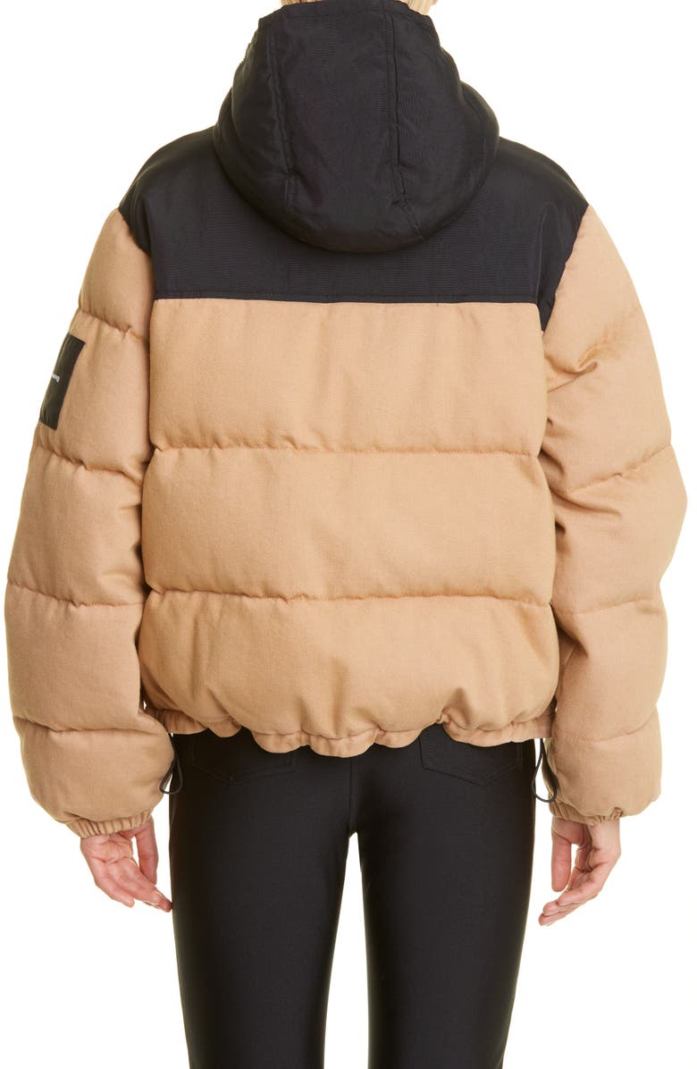 Alexander Wang Colorblock Hooded Denim Puffer Jacket, Alternate, color, 
