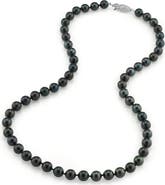 The Pearl Source 7.0-7.5mm Japanese Akoya Black Pearl Necklace - AAA Quality
