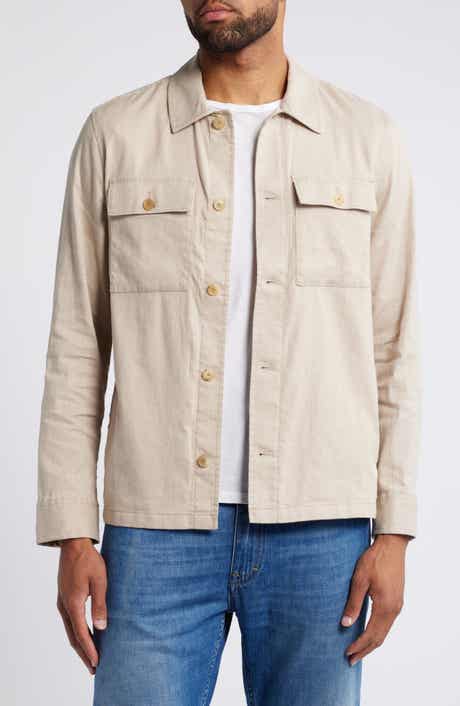 Faherty Movement Flex Linen & Cotton Button-Up Shirt Jacket