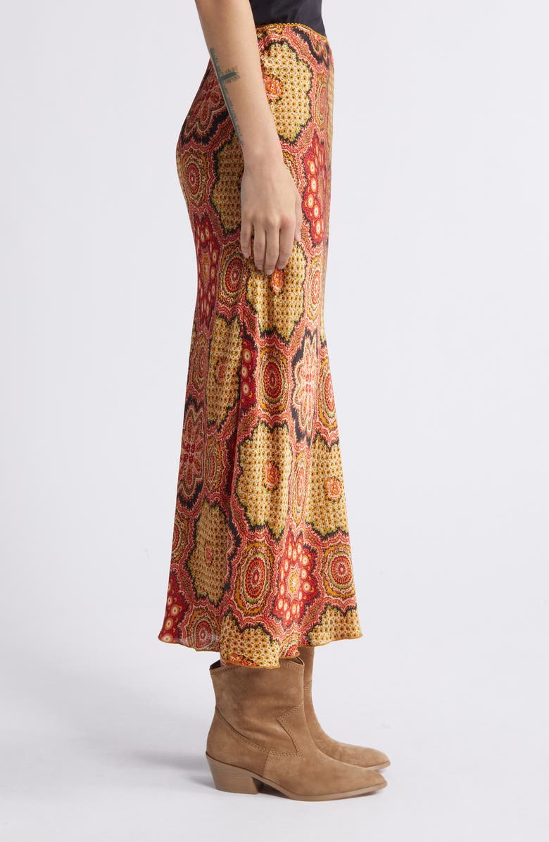 THE GREAT. The Seabank Patchwork Print Midi Skirt, Alternate, color, 
