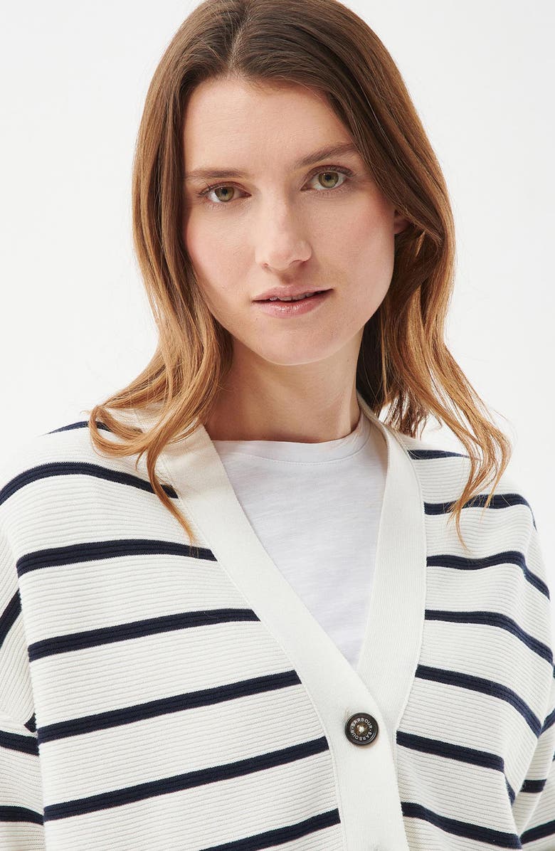 Barbour Mariner Stripe Cotton Cardigan, Alternate, color, 
