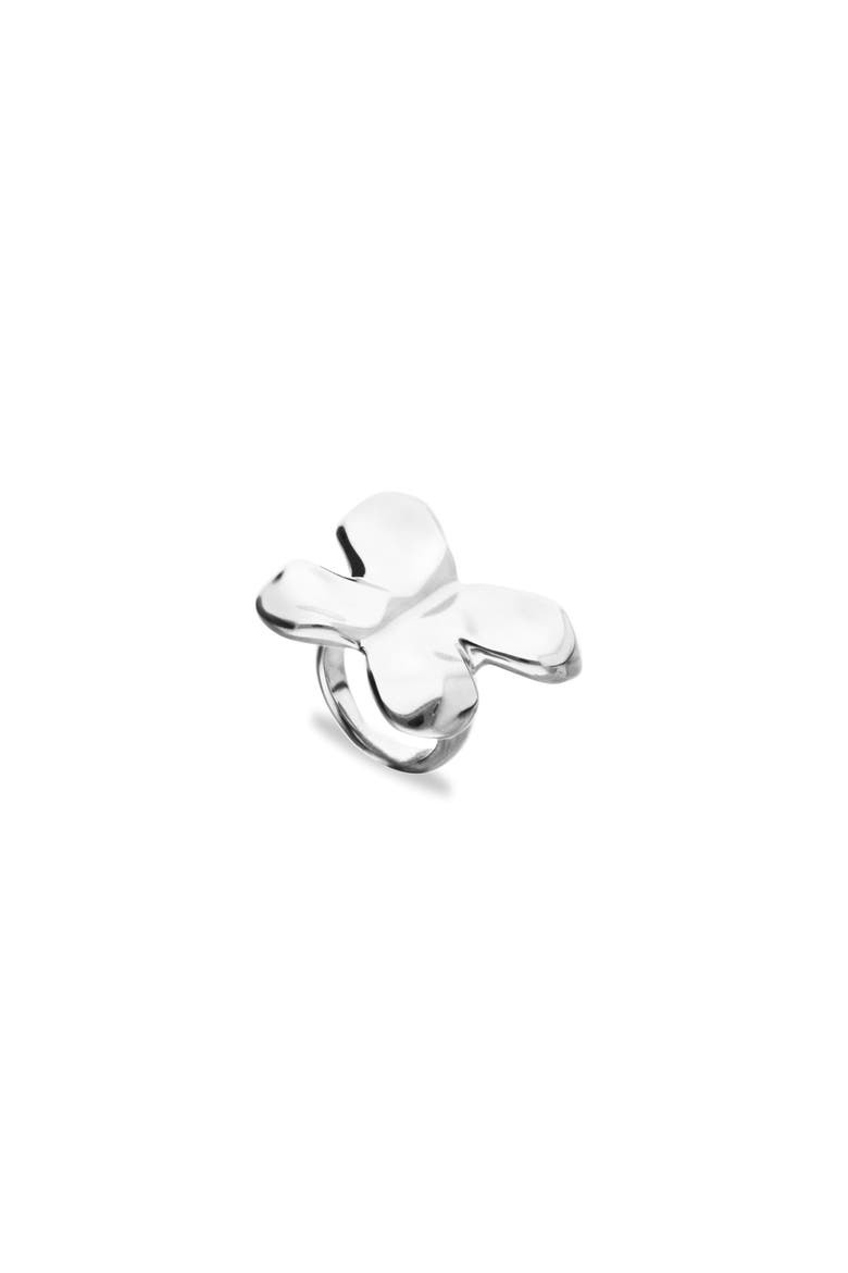 Butterfly Ring in Silver-Tone, Alternate, color, Silver