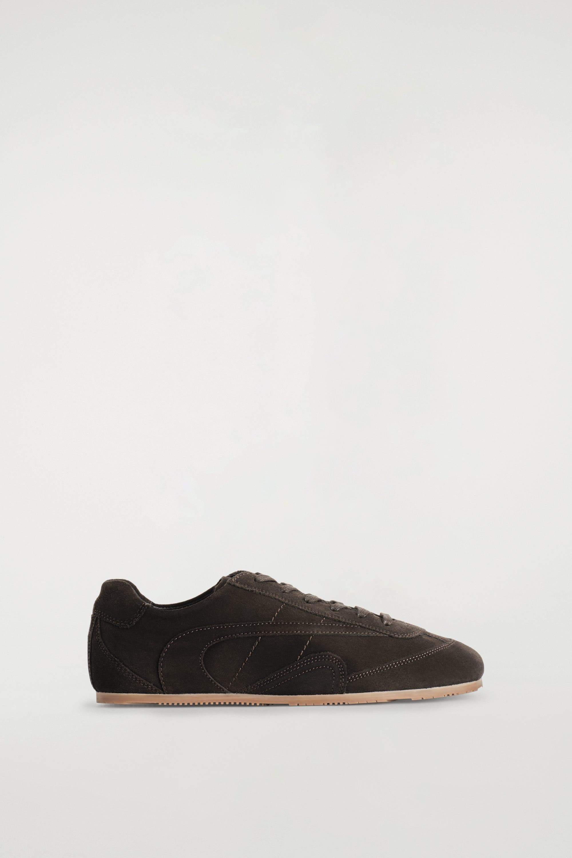 COS Minimal Leather Sneakers, Main, color, Dark Brown