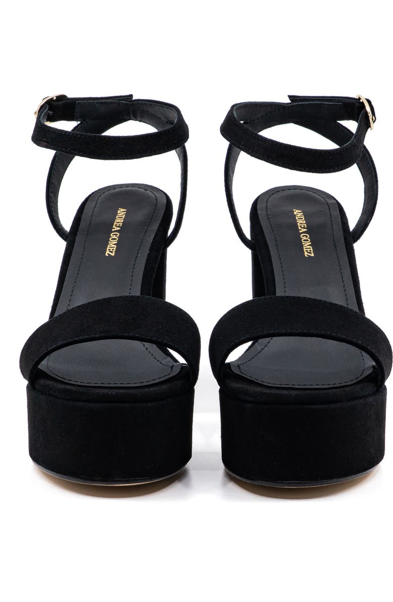 Andrea Gomez Becka Suede Platform, Alternate, color, Black