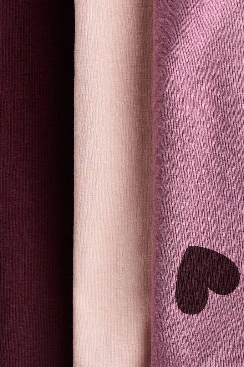 3-pack Cotton Bike Shorts, Alternate, color, Dusty purple/hearts