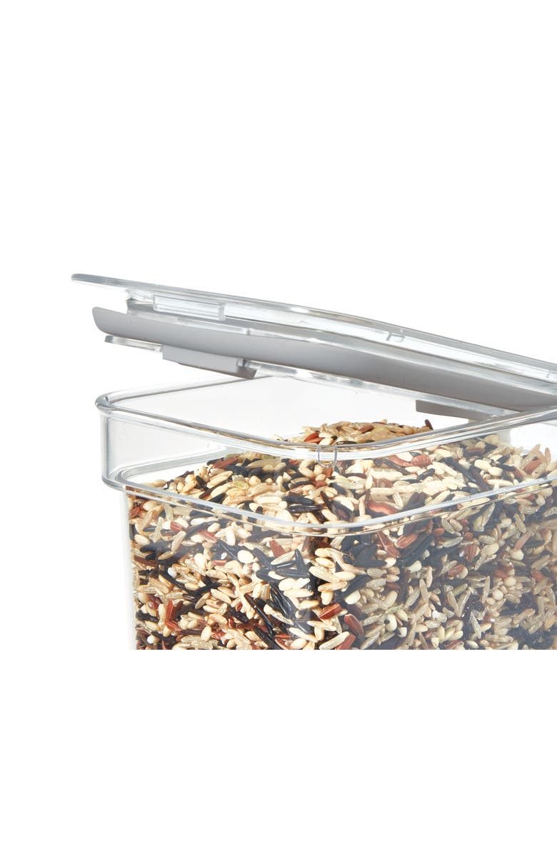 iDesign Small Food Storage Bin with Airtight Lid - Set of 4 - Clear, Alternate, color, Clear