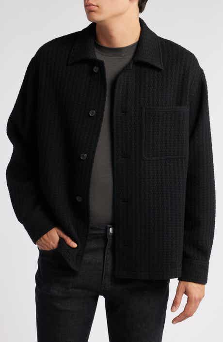 FRAME Textured Wool Blend Shirt Jacket