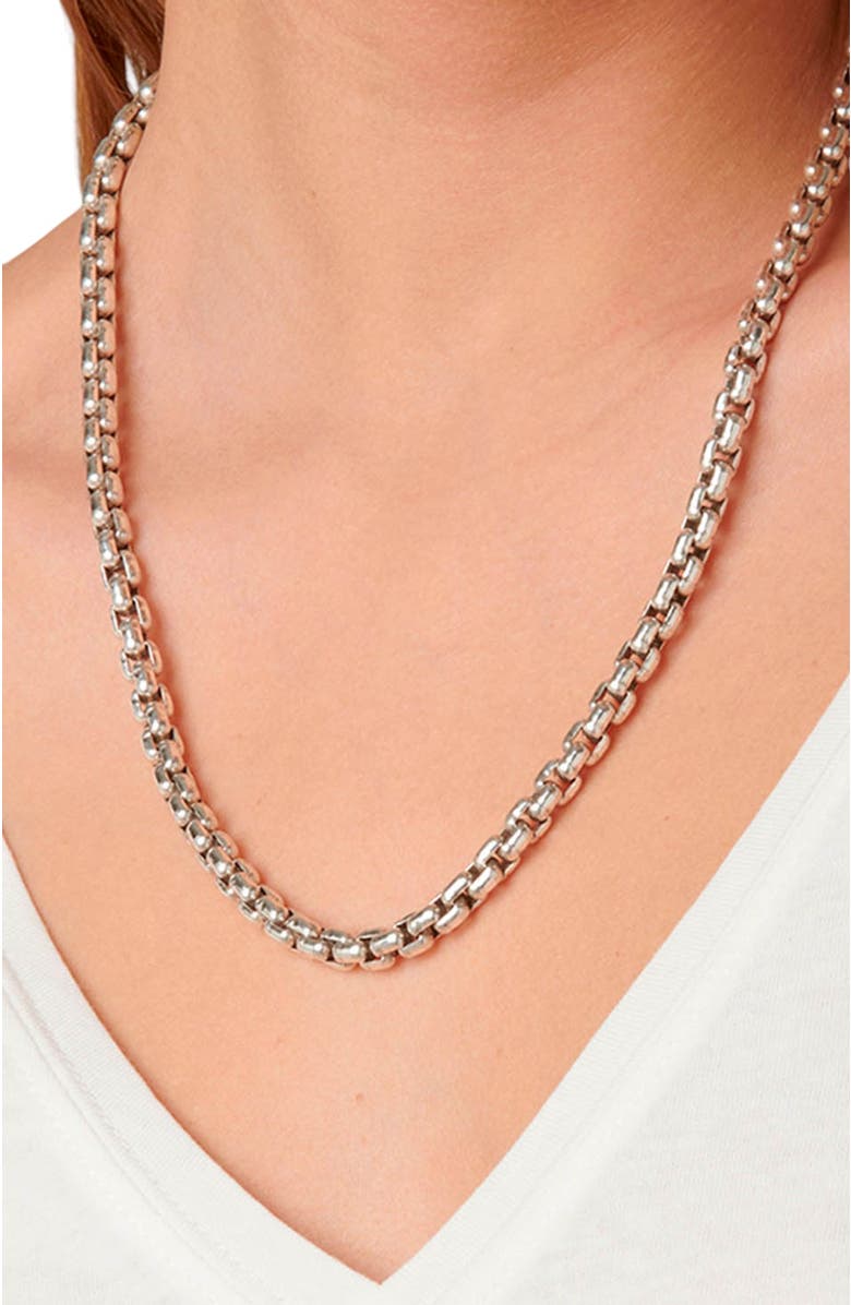 UNODE50 Linear Link Necklace, Alternate, color, Silver