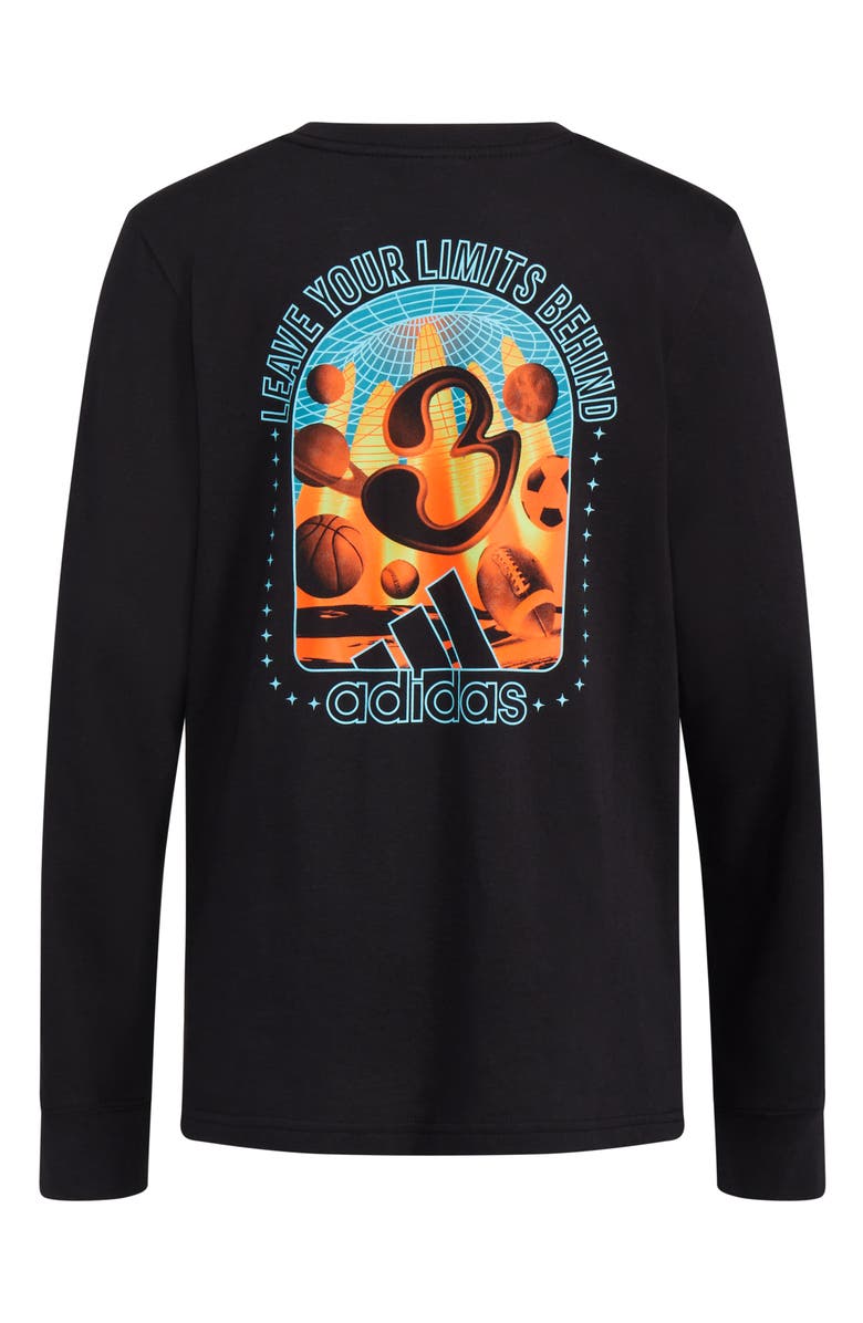 adidas Kids' Space Age Long Sleeve Cotton Jersey Graphic T-Shirt, Alternate, color,