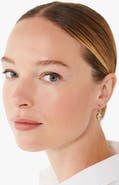 Kate Spade New York treasure trove cubic zirconia drop huggie hoop earrings