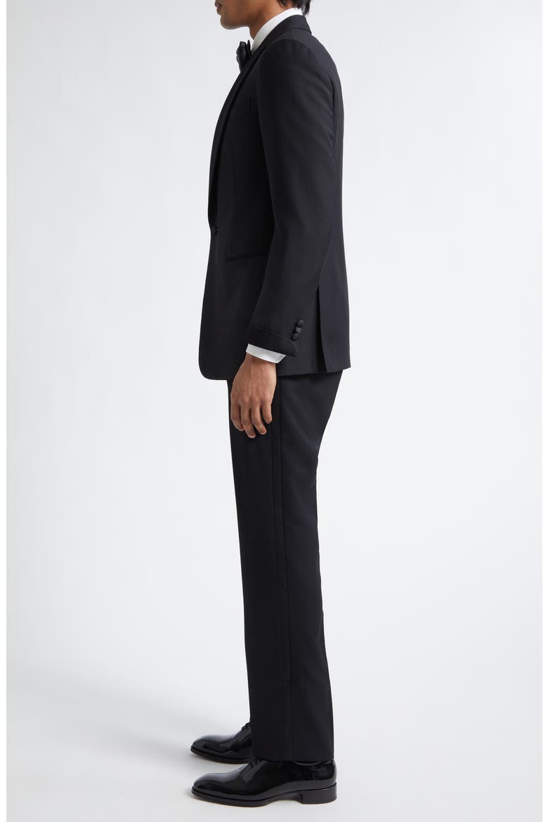 Waverly Virgin Wool & Mohair Tuxedo, Alternate, color, BLACK