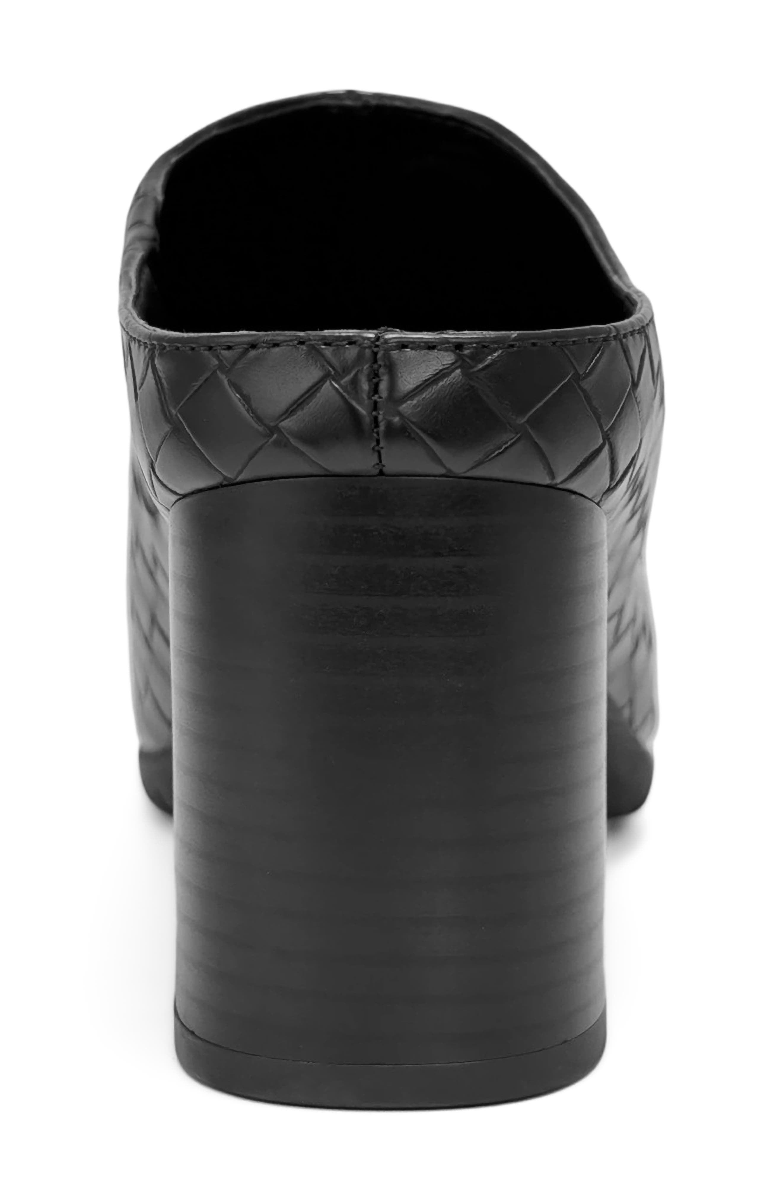 Maddy Heeled Mule, Alternate, color, BLACK FX EMBOSSED WOVEN