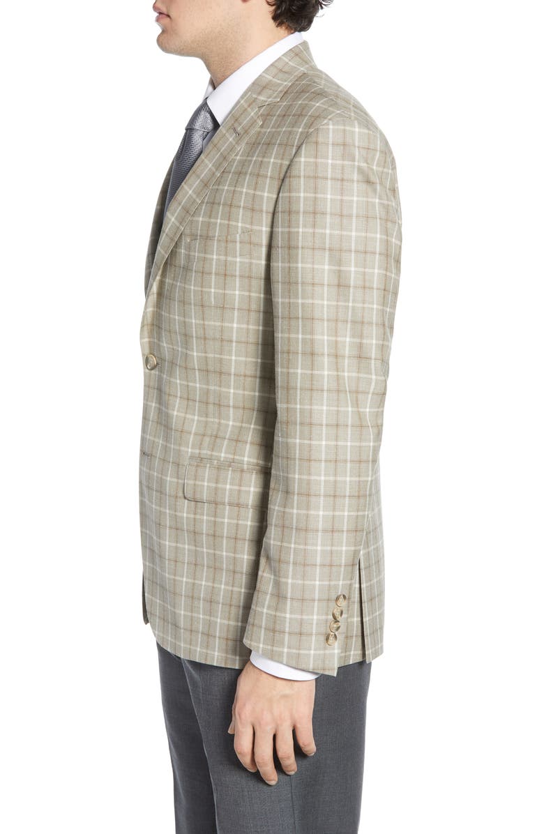 John W. Nordstrom<sup>®</sup> Traditional Fit Check Wool Blend Sport Coat, Alternate, color,
