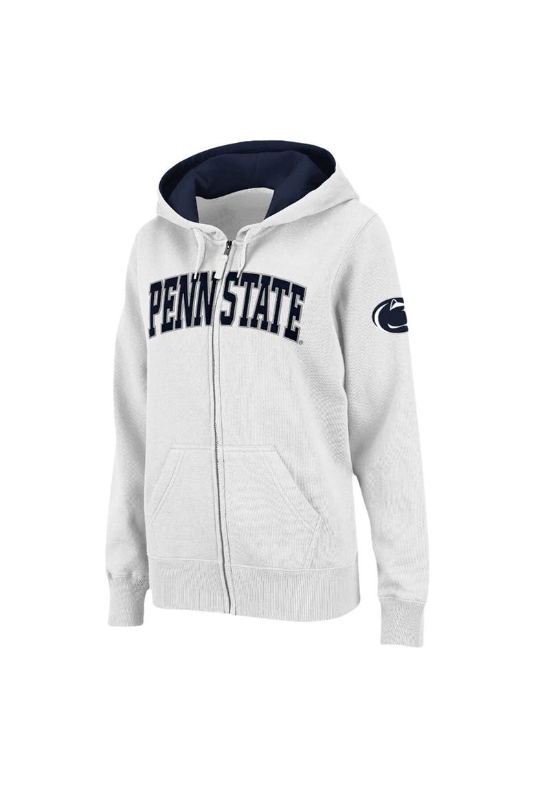 Women's Stadium Athletic White Penn State Nittany Lions Arched Name Full-Zip Hoodie, Main, color, White