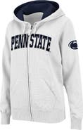 COLOSSEUM Women's Stadium Athletic White Penn State Nittany Lions Arched Name Full-Zip Hoodie